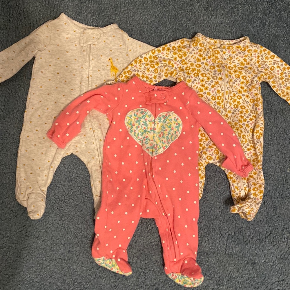 Carters size preemie. Three zip up sleepers.
